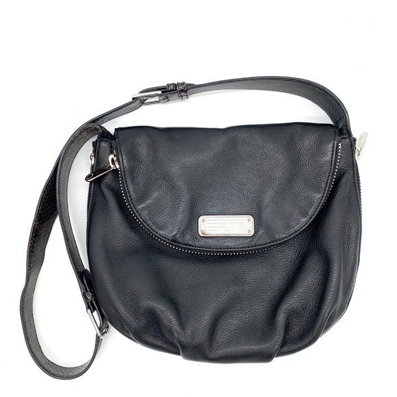 Marc Jacobs Black Leather Expendable Shoulder Bag - Picture 1 of 12
